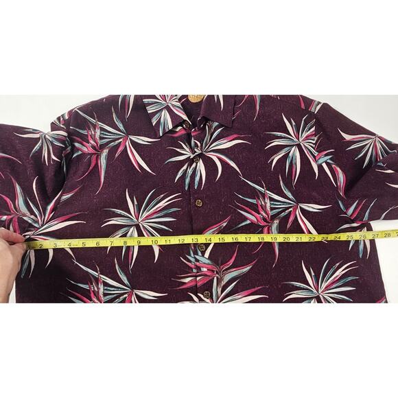 Caribbean sz XL silk blend hawaiin vacation short sleeve button up EUC luau - Picture 6 of 7
